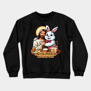 Matthew 28:6 He Is Risen Crewneck Sweatshirt